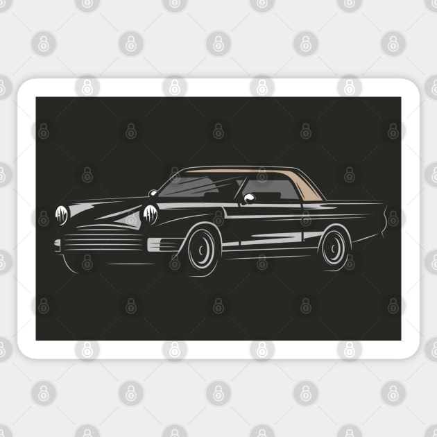 Vintage Cabrio Car Sticker by wearapex